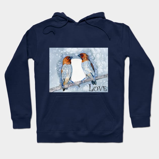 Love Birds Hoodie by The Art Aroma